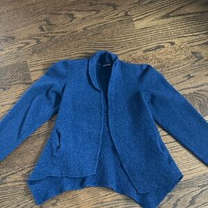 Eleen Fisher Blue Women's Sweater wool Sz S XS